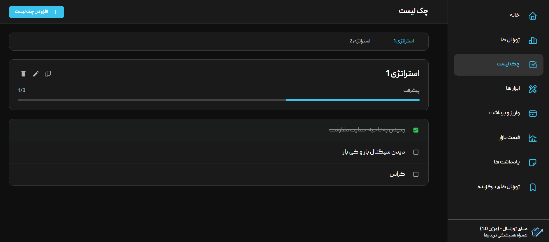 استفاده از چک لیست قبل از ورود به معامله