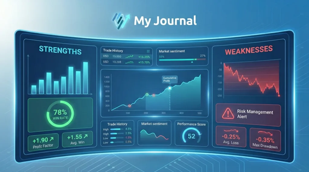 داشبورد تحلیلی مای ژورنال: تمام نقاط قوت و ضعف خود را در یک نگاه بشناسید!