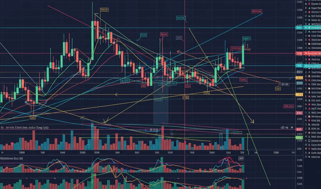 چارت شلوغ با اندیکاتور
