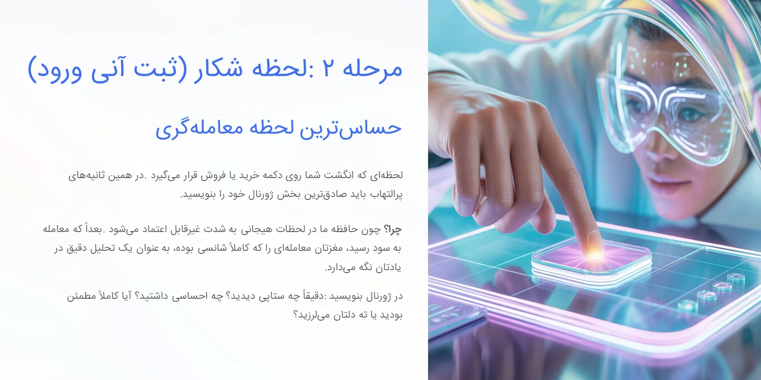 مرحله دوم: لحظه شکار (ثبت آنی ورود)