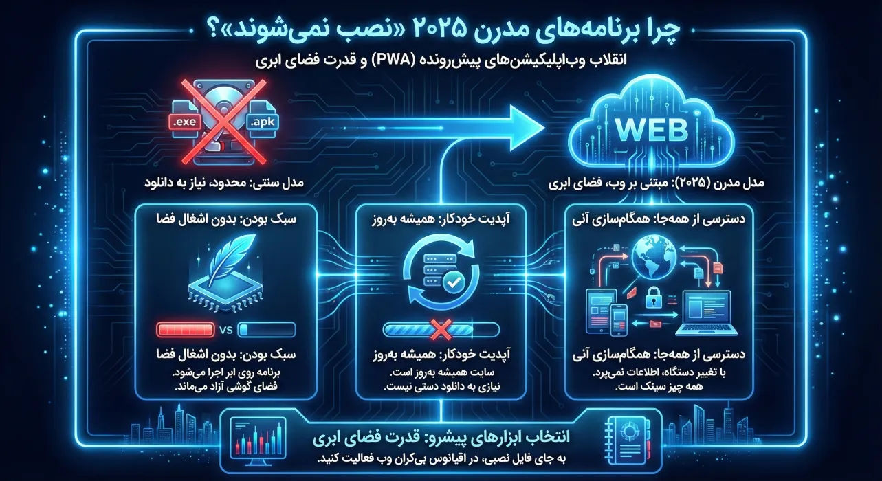 چرا اکثر برنامههای مدرن "تحت وب" هستند و فایل نصبی ندارند؟